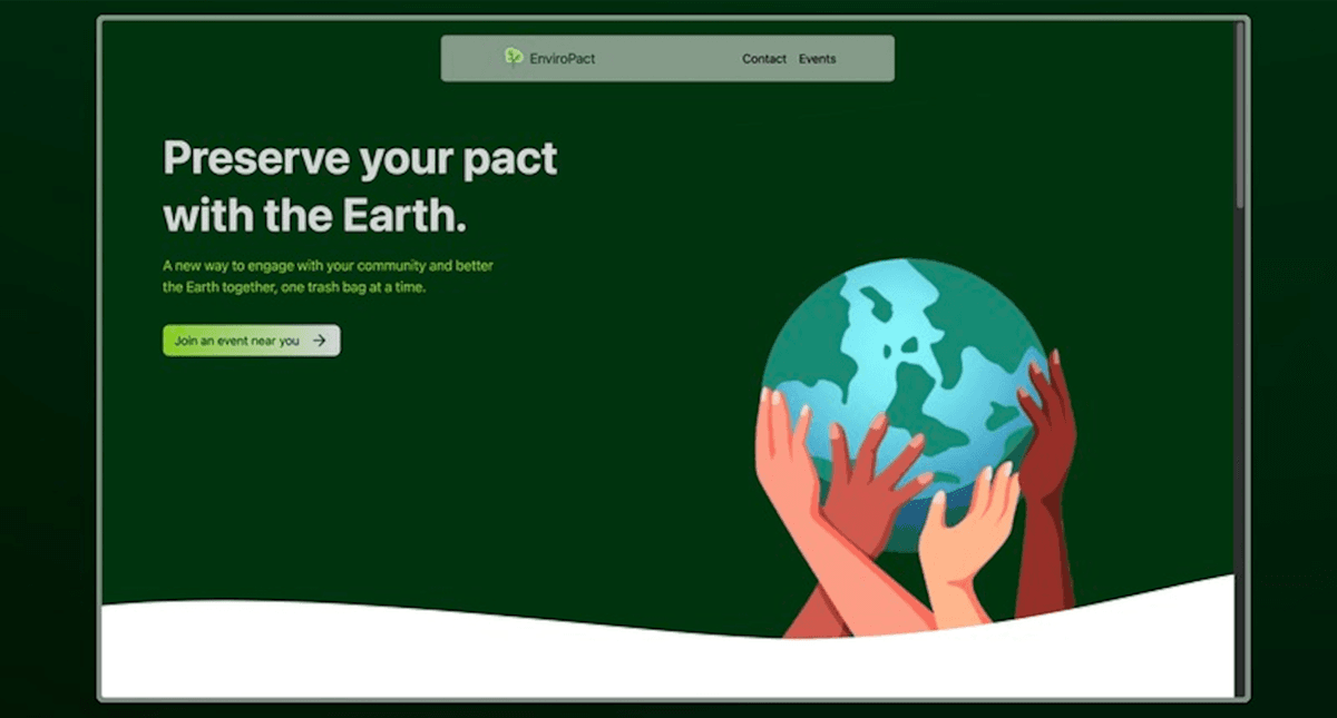 A screenshot from ENVIROPACT's homepage